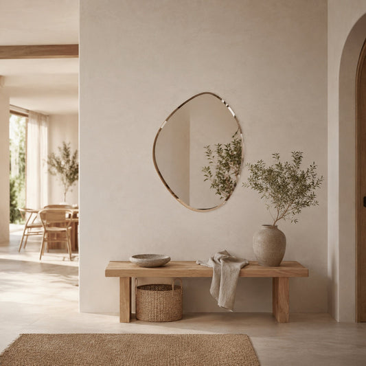 Alessia Bevelled Wall Mirror - 900 x 700 in Bevelled Edge, styled in a room