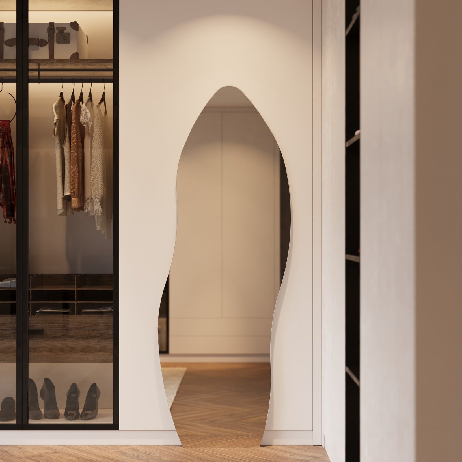 Allira Frameless Full Length Mirror - 1700 x 670 in Frameless, front view