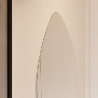 Allira Frameless Full Length Mirror - 1700 x 670 in Frameless, edge and finish detail, close up