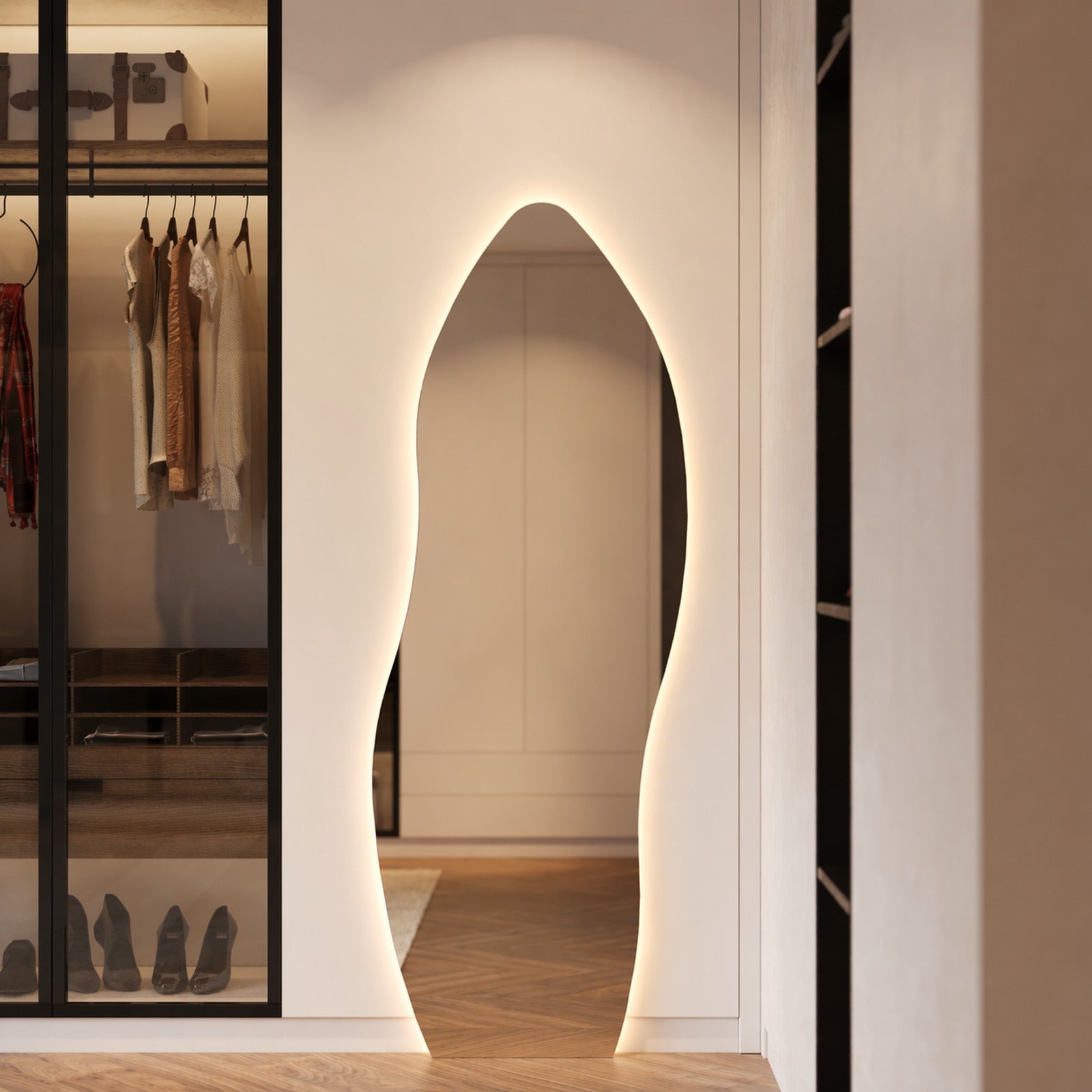 Allira LED Full Length Mirror - 1700 x 670 in Frameless LED, front view
