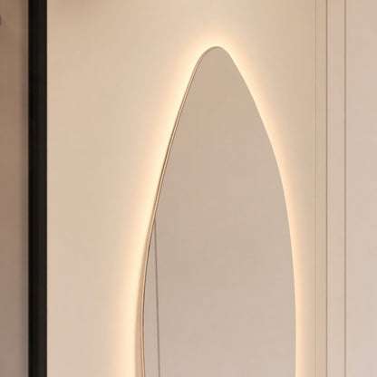 Allira LED Full Length Mirror - 1700 x 670 in Frameless LED, edge and finish detail, close up