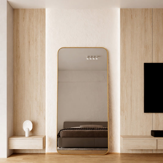 Cecelia Framed Rectangle Mirror - 1800 x 850 in Antique Copper, front view