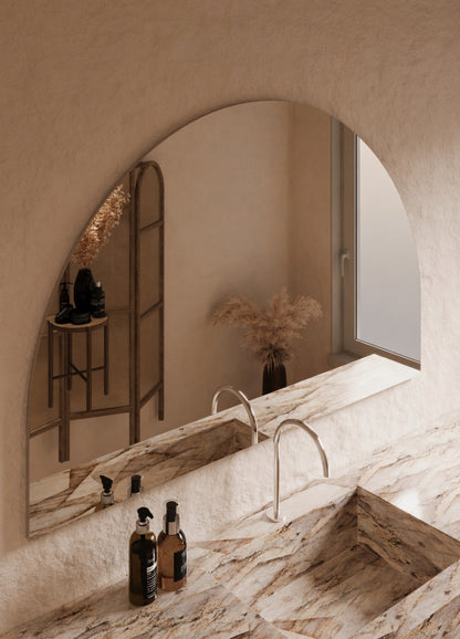 Danielle Frameless Wall Mirror - 1000 x 1500 in Frameless, angled from the left