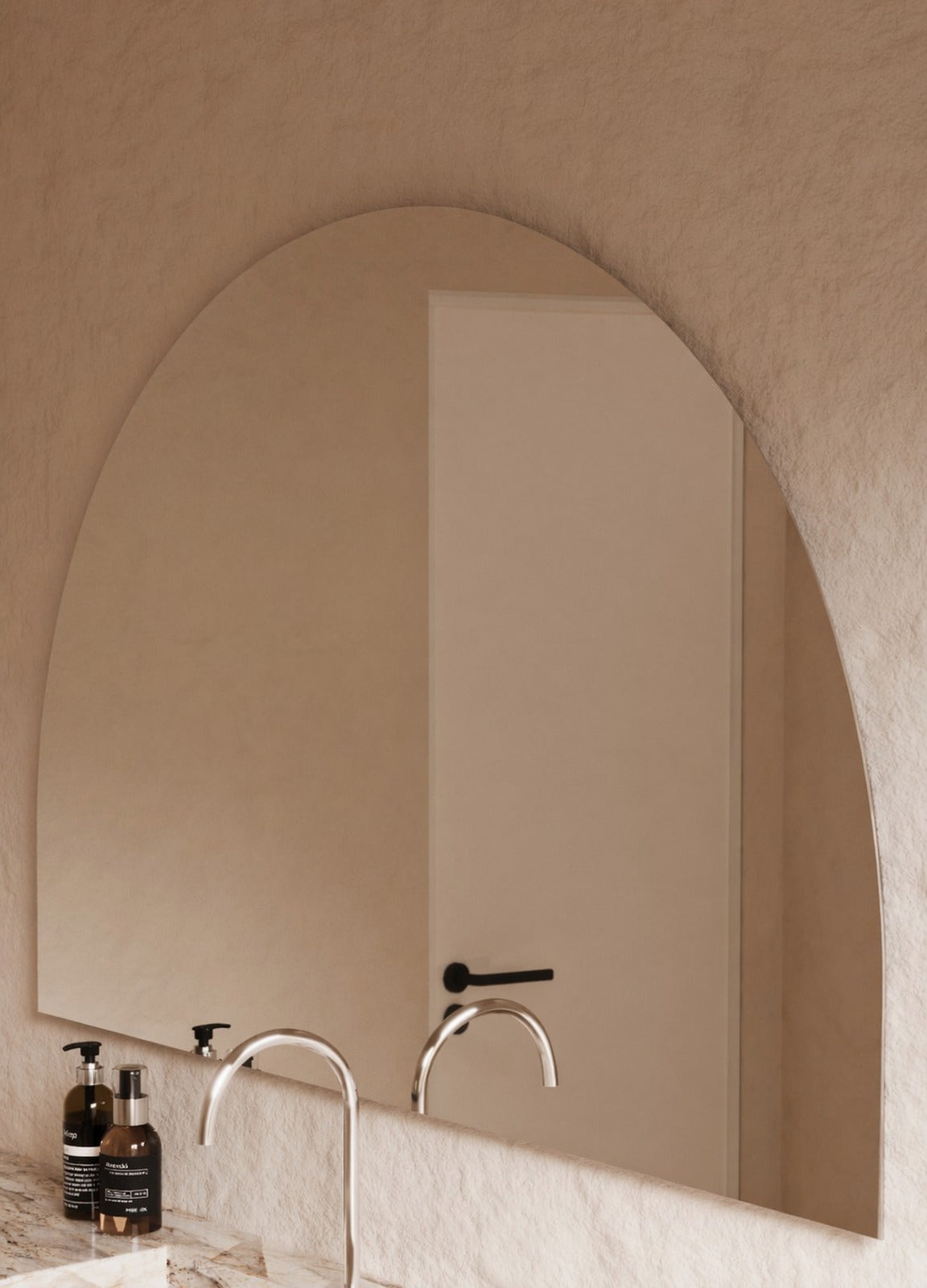 Danielle Frameless Wall Mirror - 1000 x 1500 in Frameless, edge and finish detail, close up