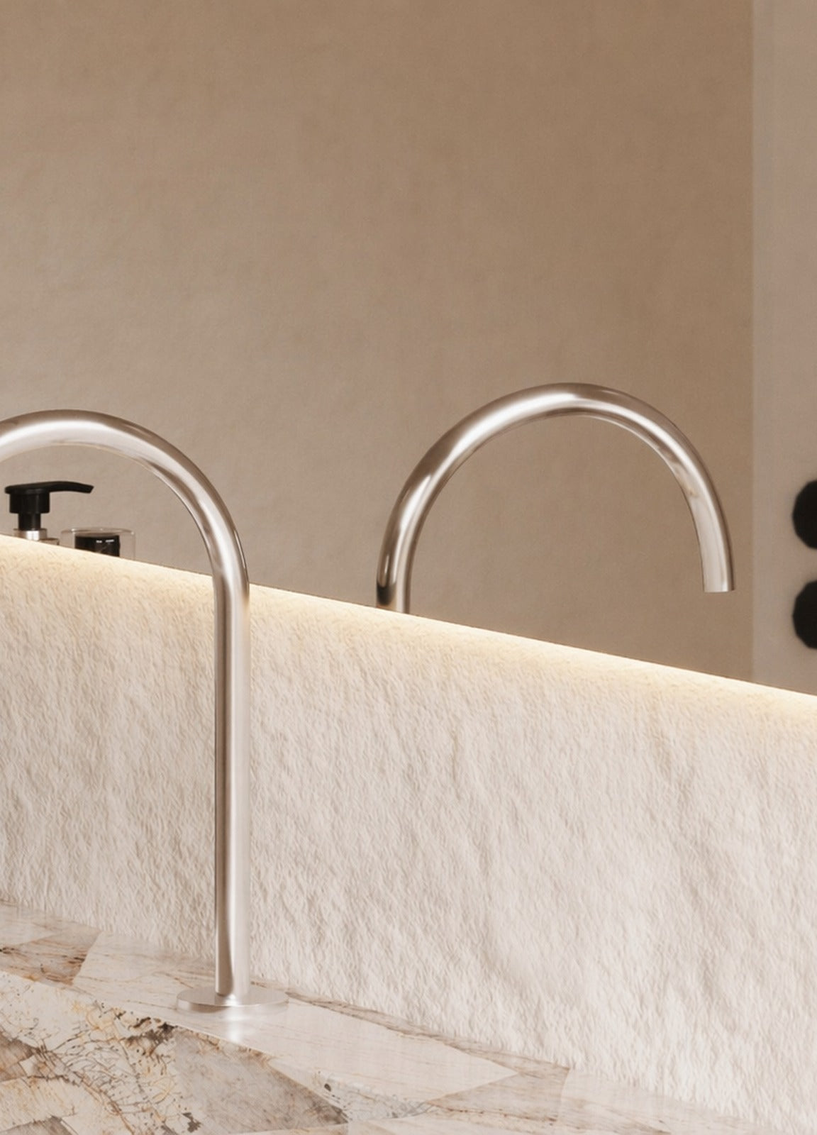 Danielle LED Wall Mirror - 1000 x 1500 in Frameless LED, edge and finish detail, close up