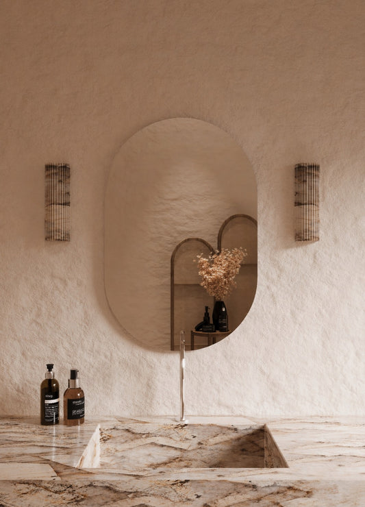 Elena Frameless Wall Mirror - 900 x 600 in Frameless, front view