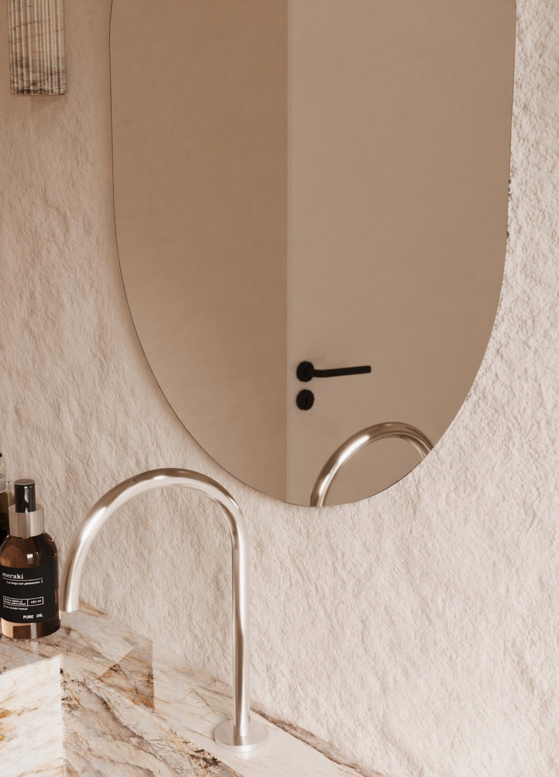 Elena Frameless Wall Mirror - 900 x 600 in Frameless, angled from the right