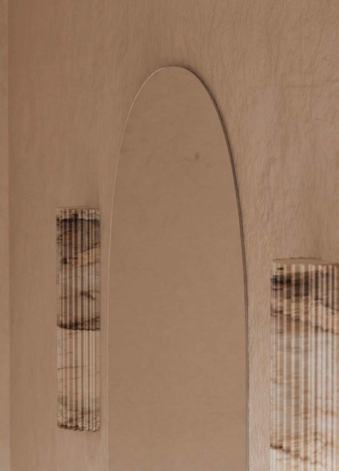 Elena Frameless Wall Mirror - 900 x 600 in Frameless, edge and finish detail, close up