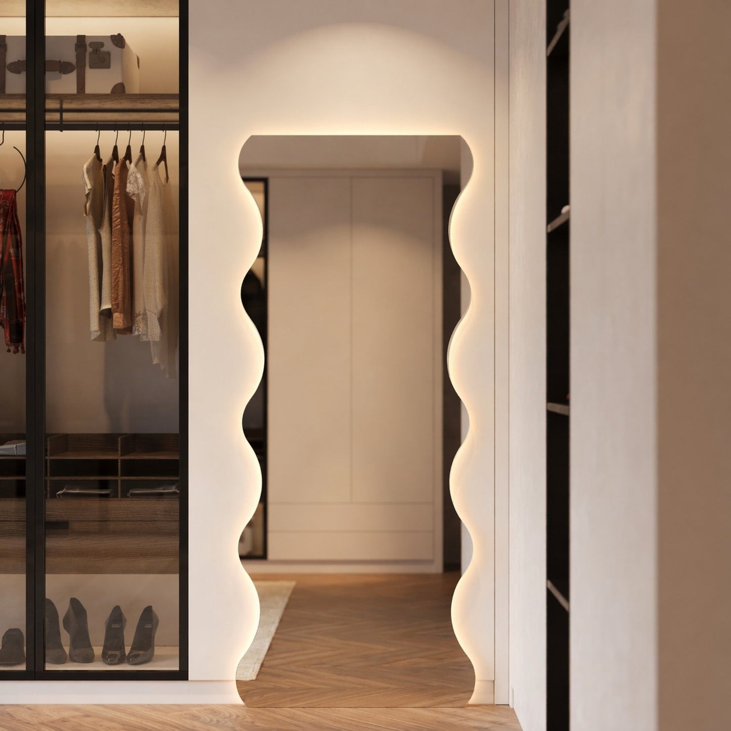 Felicia LED Full Length Mirror - 1700 x 630 in Frameless LED, front view