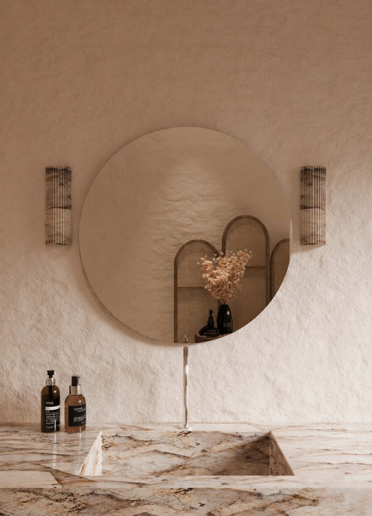 Jasmine Frameless Wall Mirror - 800 in Frameless, front view