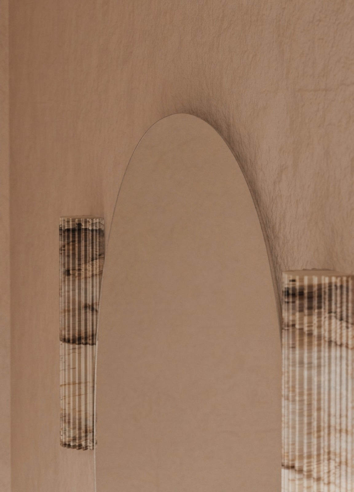 Jasmine Frameless Wall Mirror - 800 in Frameless, angled from the right