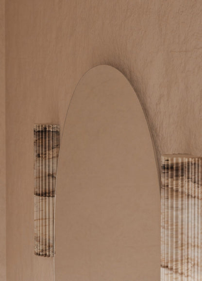 Jasmine Frameless Wall Mirror - 800 in Frameless, angled from the right