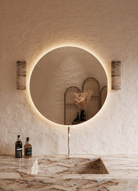 Jasmine LED Wall Mirror - 800 in Frameless LED, front view