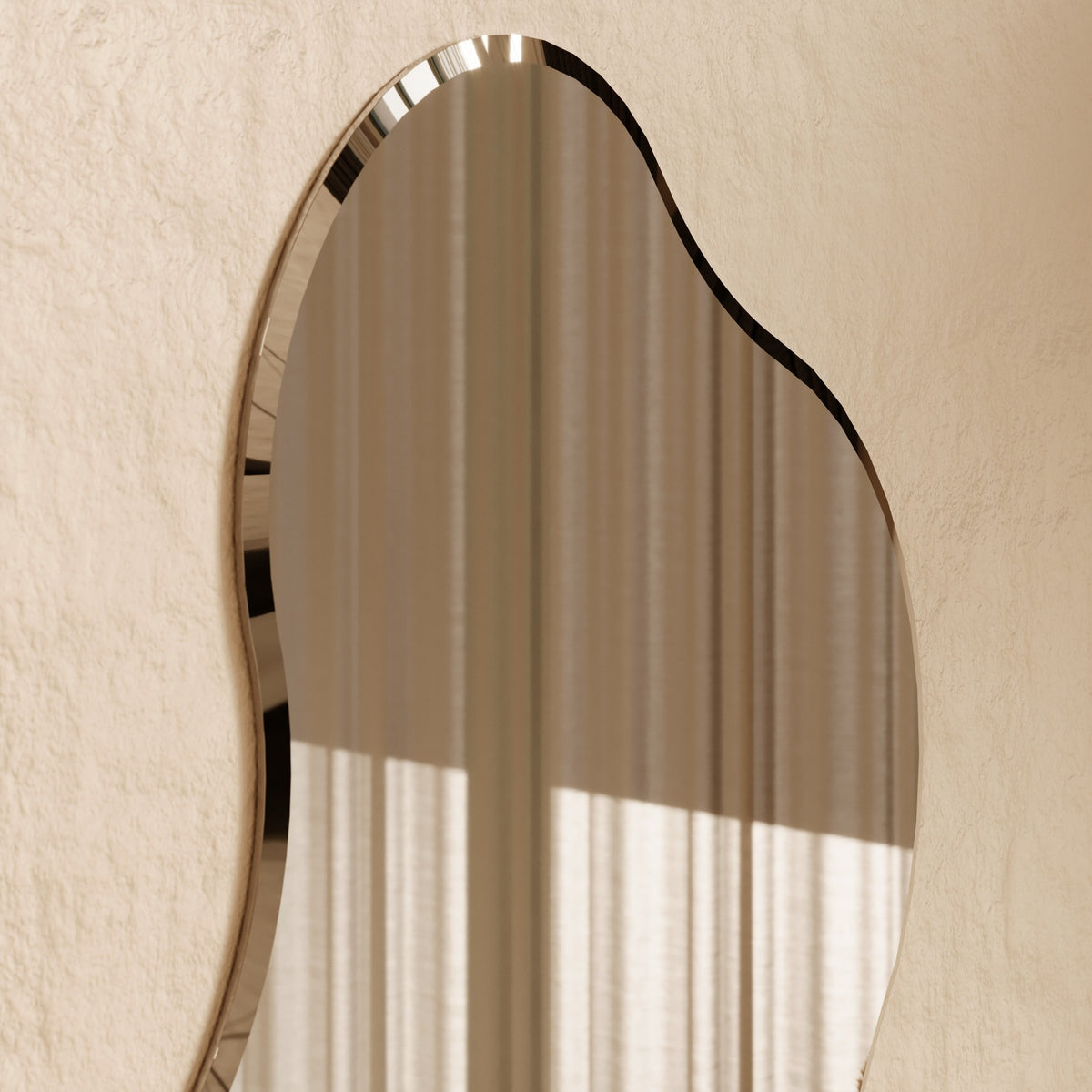 Luisa Bevelled Wall Mirror - 1200 x 800 in Bevelled Edge, edge and finish detail, close up