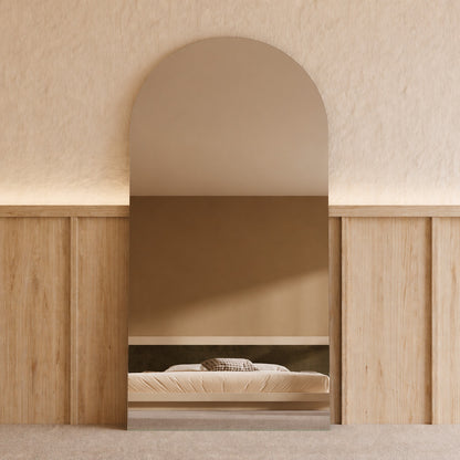 Sienna Frameless Arch Mirror - 2000 x 1100 in Frameless, front view