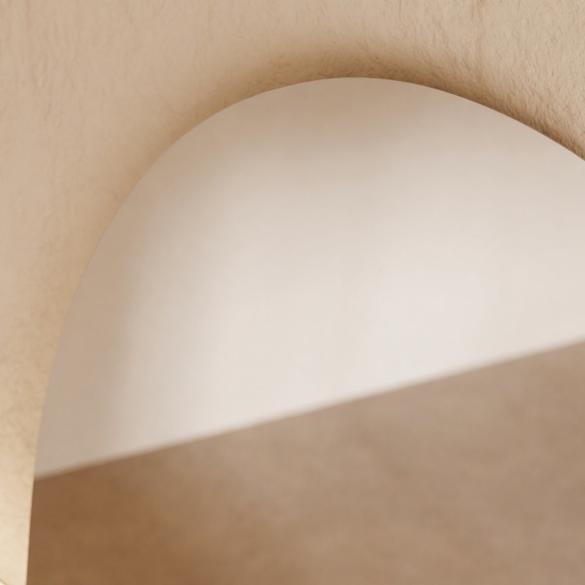 Sienna Frameless Arch Mirror - 2000 x 1100 in Frameless, edge and finish detail, close up
