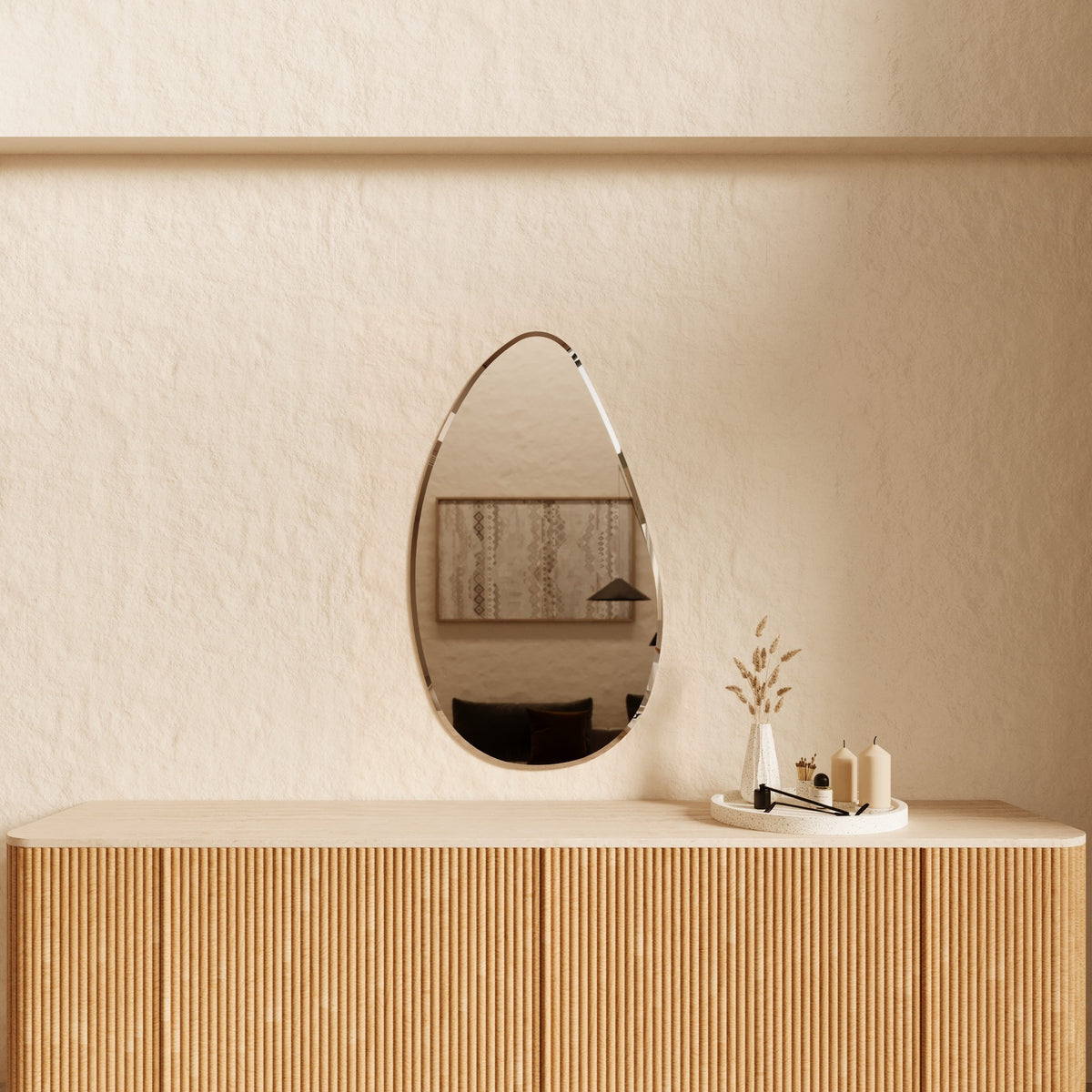 Sofia Bevelled Wall Mirror - 1200 x 700 in Bevelled Edge, front view