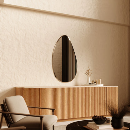 Sofia Bevelled Wall Mirror - 1200 x 700 in Bevelled Edge, angled from the left