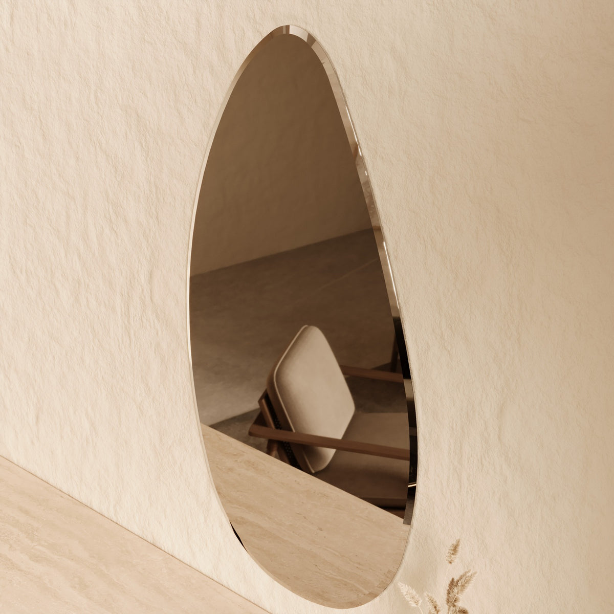 Sofia Bevelled Wall Mirror - 1200 x 700 in Bevelled Edge, angled from the right