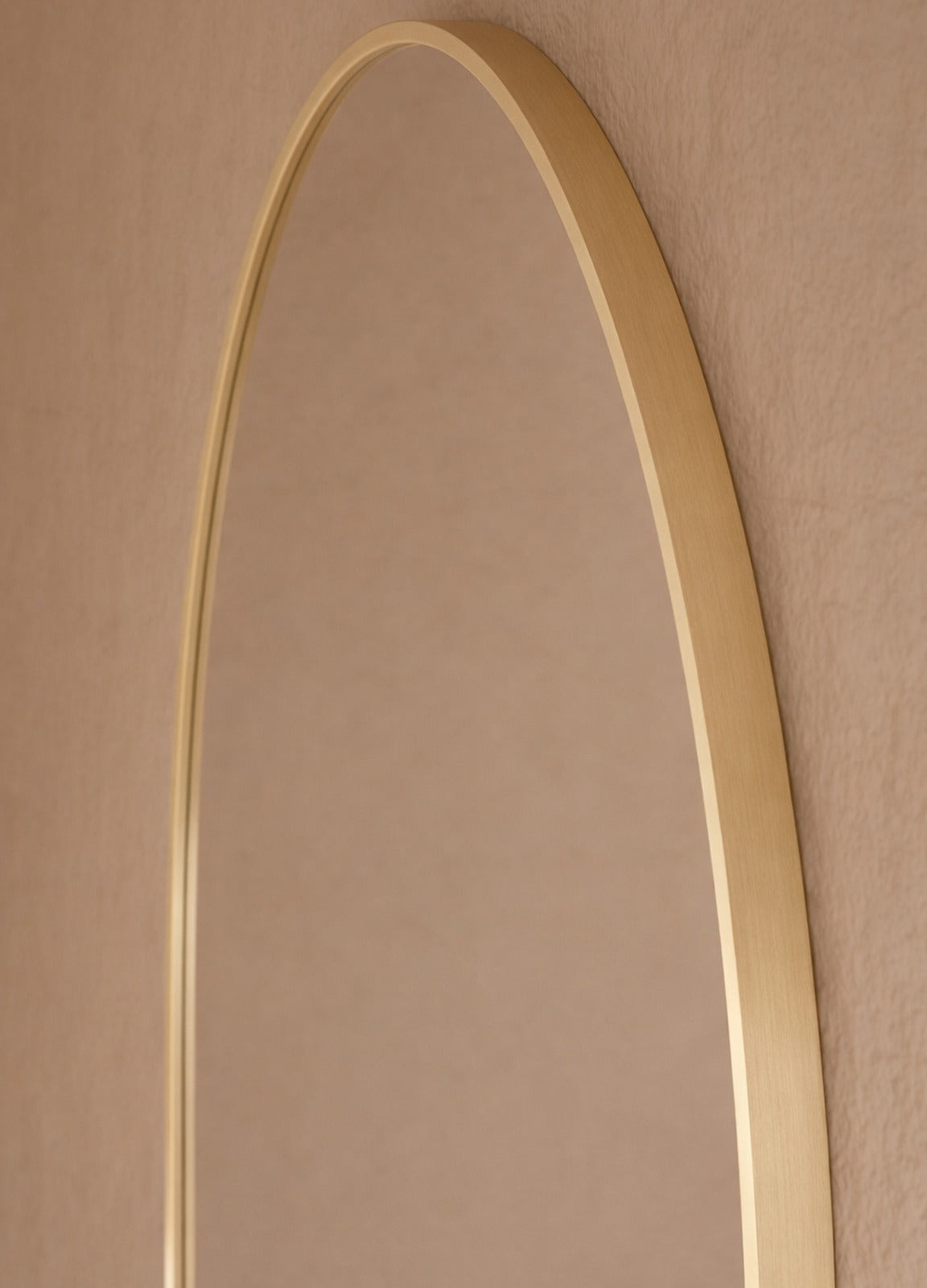 Vittoria Framed Wall Mirror - 1100 x 900 in Brushed Gold, angled from the right