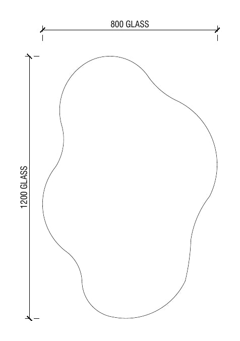 Dimension drawing, 1200 by 800 millimetres